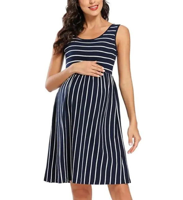 Women's Striped Maternity Dress
