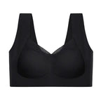 Womens One Piece Fixed Latex Cups Non Marking Sports Bra