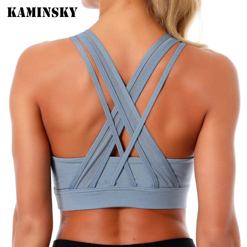 Kaminsky Women Push Up Sexy Back Sport Gathered Bra Main image