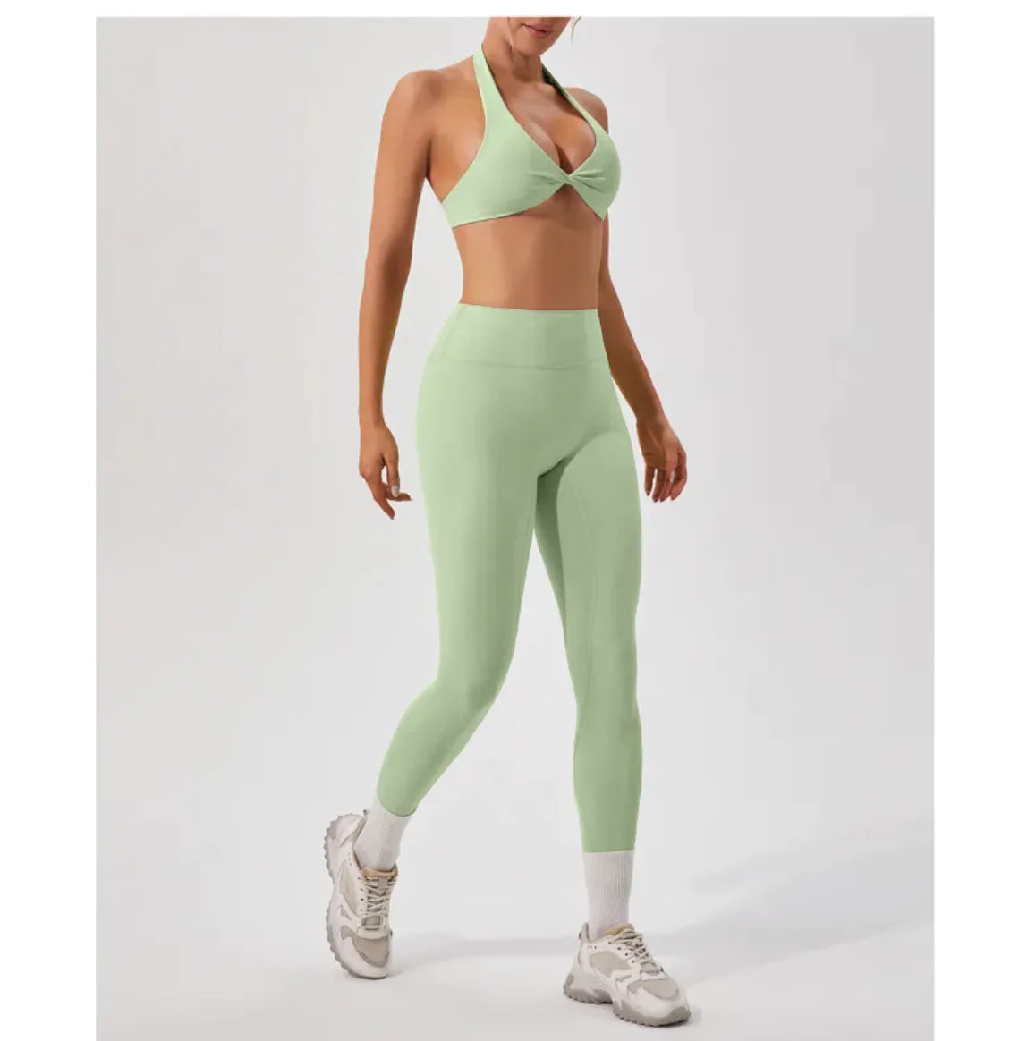 Nude Feel Breathable Halter Beauty Back Yoga Bra – Tight Fitness Top Main image