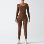 Women's Seamless Yoga Jumpsuit Long Sleeve