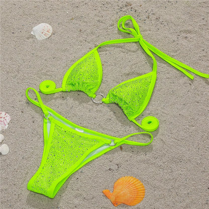 Women's Bandage Mini Thong Bikini Set
