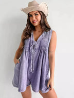 Women's Denim Sleeveless Jumpsuit