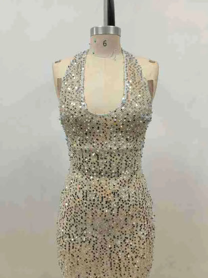 Women's Luminous Halter Dress