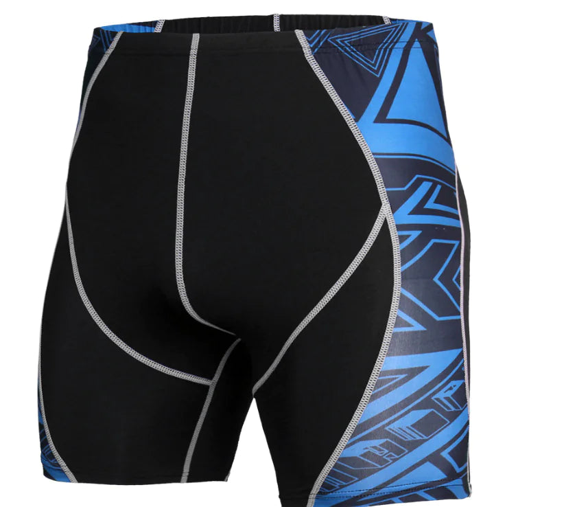 Men's Athletic Quick Dry Compression Shorts With Print