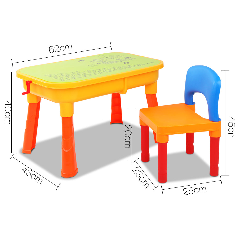 Keezi Kids Sandpit Pretend Play Set Sand Water Table Chair Outdoor Beach Toy Secondary image