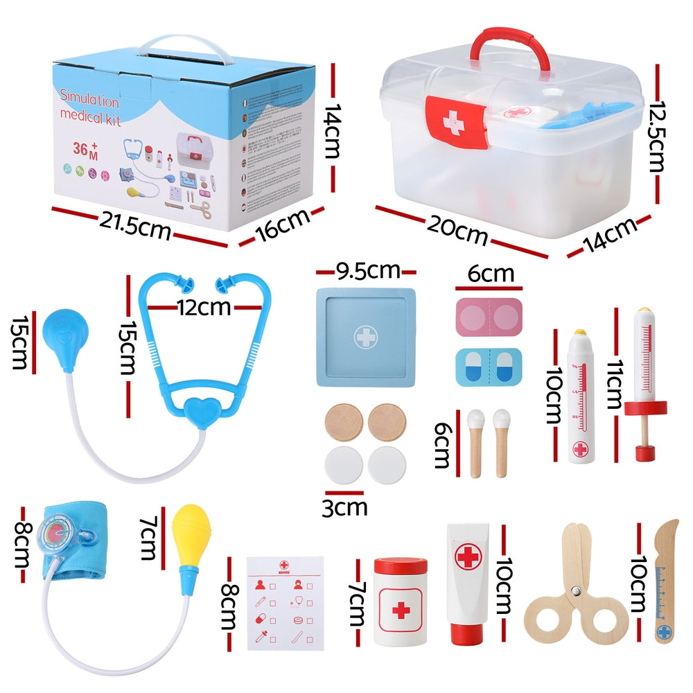 Keezi Kids Doctor Nurse Medical Case Pretend Play Set Stethoscope Medicine Toys Secondary image
