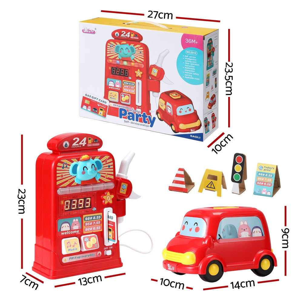 Keezi Kids Gas Petrol Station Pumper Pretend Play Toys Car Music Card Playset Secondary image