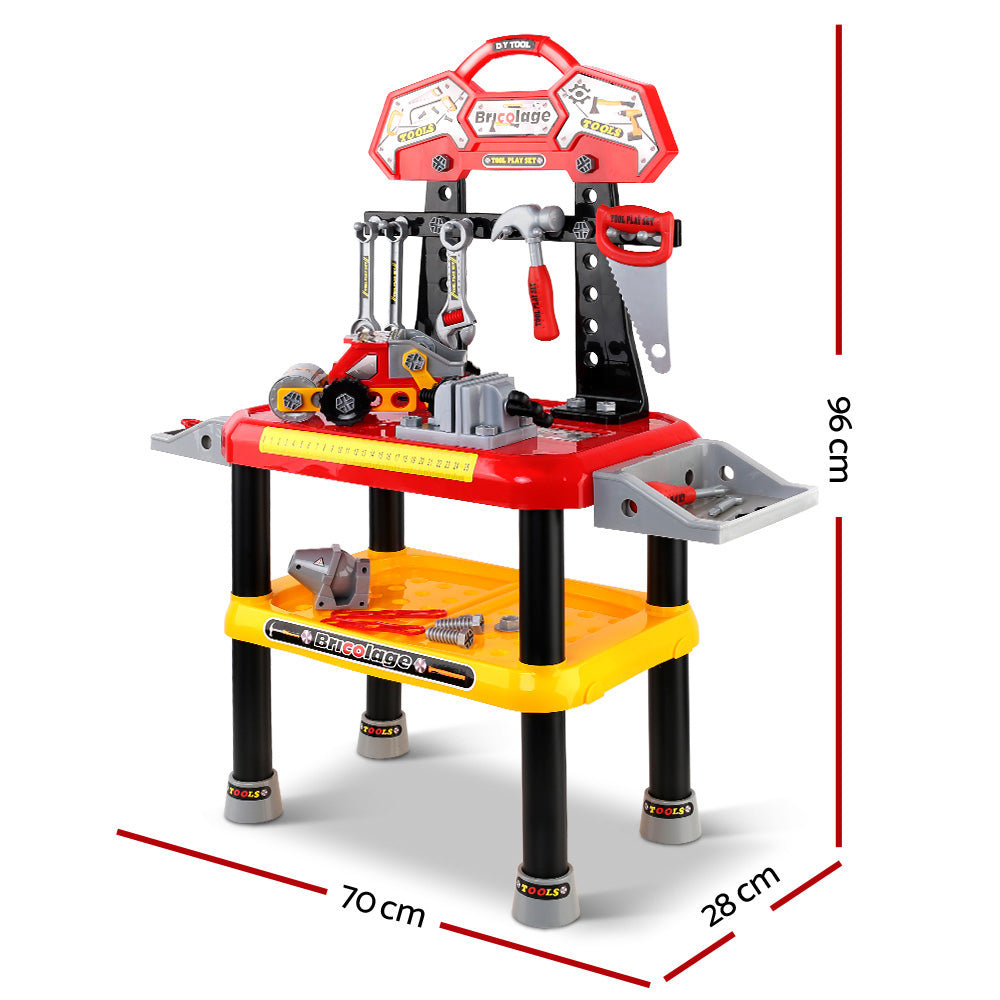 Keezi Kids Pretend Workbench DIY Tools 97 Piece Children Role Play Toys Red Secondary image