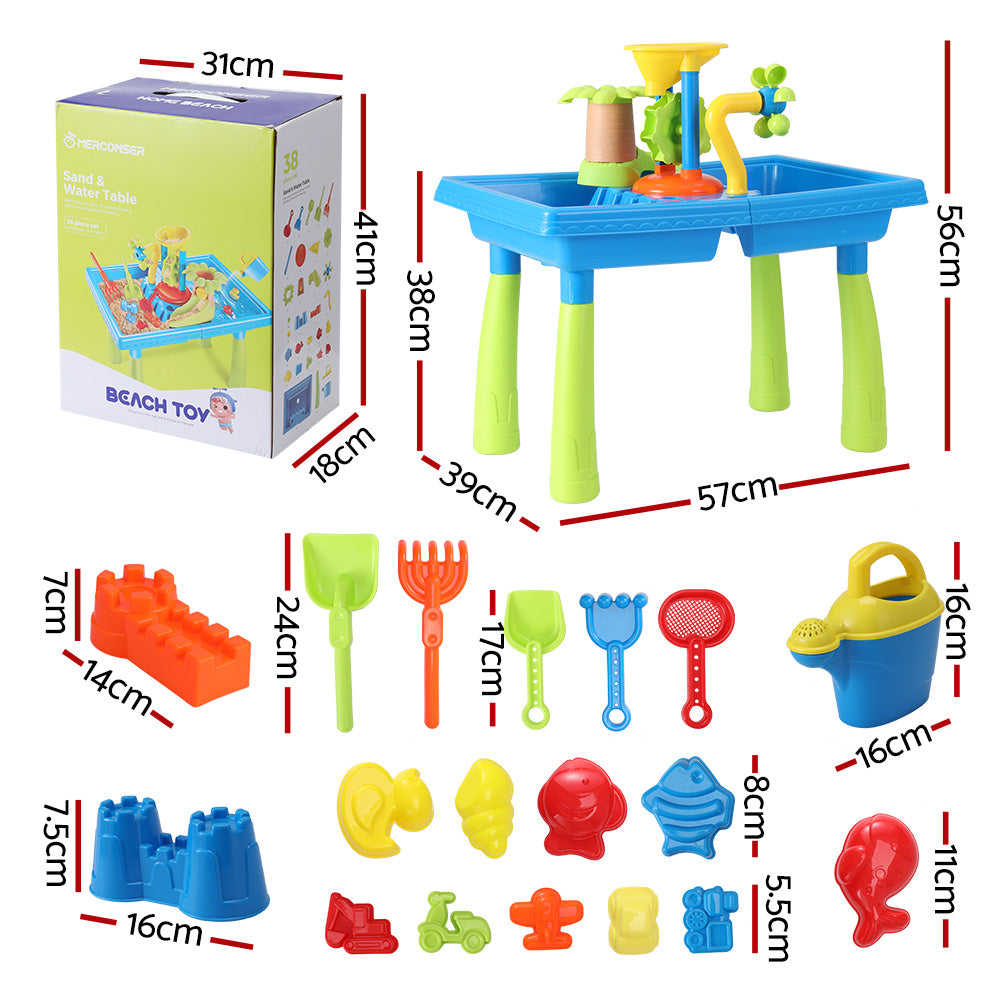 Keezi Kids Sand and Water Table Windmill Shovel Outdoor Sandpit Toys Beach Play Secondary image