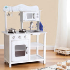Keezi Kids Kitchen Play Set Wooden Pretend Toys Cooking Children Cookware Food