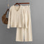 V-Neck Wool Cashmere Knitted Set