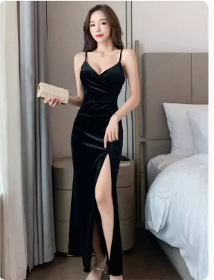 Women's Velvet Slip Dress