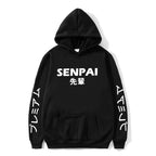 Winter Anime Senpai Print Fleece Hoodies