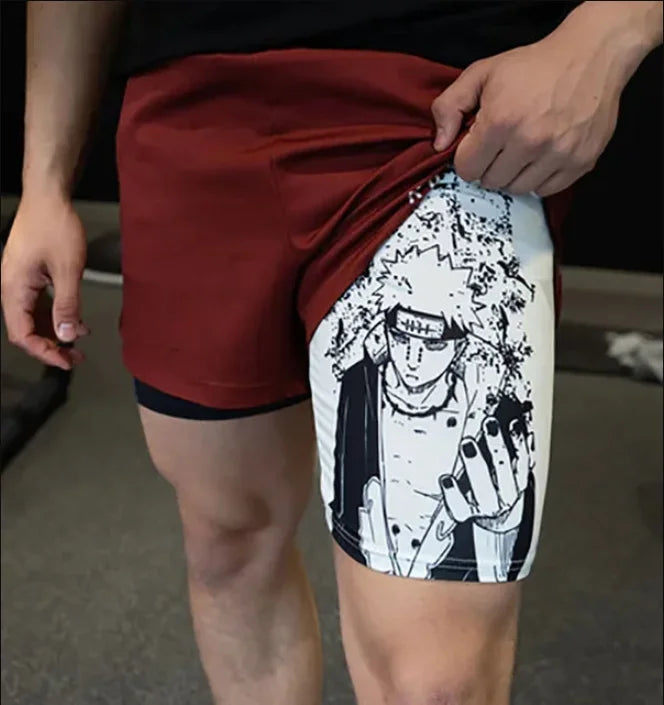 Anime Naruto 3 In 1 Gym Shorts