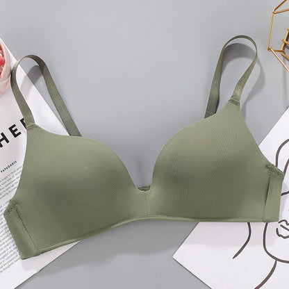 Breathable No Rims Gather Bra for Women