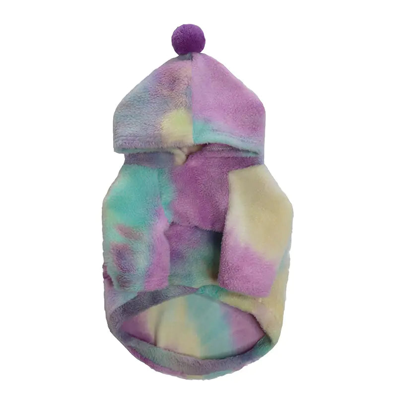 French Winter Outfit with Hoodie For Dogs, Tie Dye Hoodie Main image