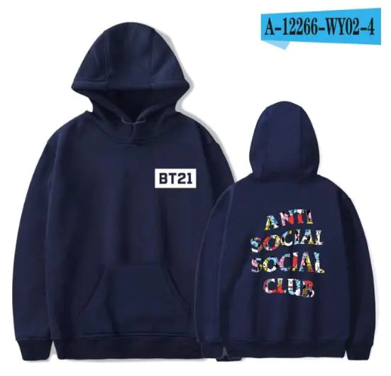 Unisex BTS Cartoon Style Hoodie And Merchandise Hoodie