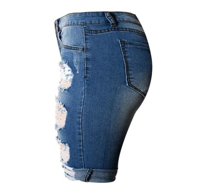 Women's Bermuda Ripped Shorts