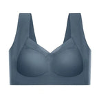 Womens One Piece Fixed Latex Cups Non Marking Sports Bra