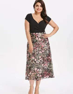 Women's Floral Patchwork Dress Main image