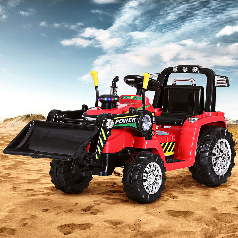 Rigo Kids Electric Ride On Car Bulldozer Digger Loader Remote 6V Red Secondary image