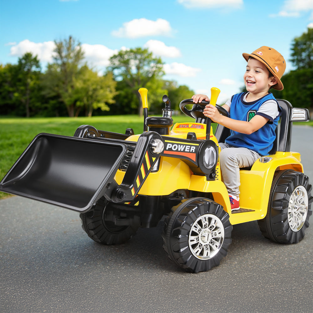 Rigo Kids Electric Ride On Car Bulldozer Digger Loader Remote 6V Yellow Secondary image