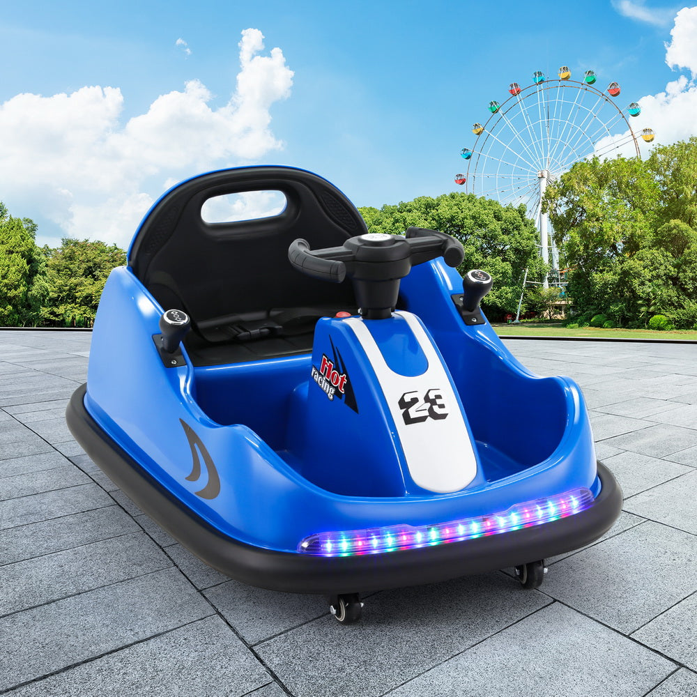 Rigo Kids Ride On Car Bumper Kart 6V Electric Toys Cars Remote Control Blue Secondary image