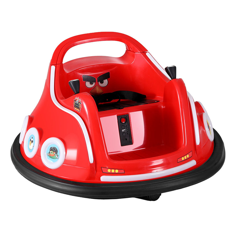 Kids Ride On Car Bumper Electric Toys Cars Light Remote Angry Birds Stickers Red Main image