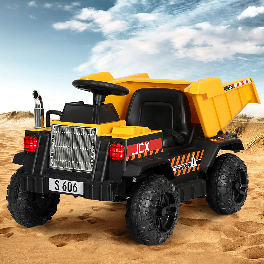 Rigo Kids Electric Ride On Car Dumptruck Loader Toy Cars 12V Yellow Secondary image
