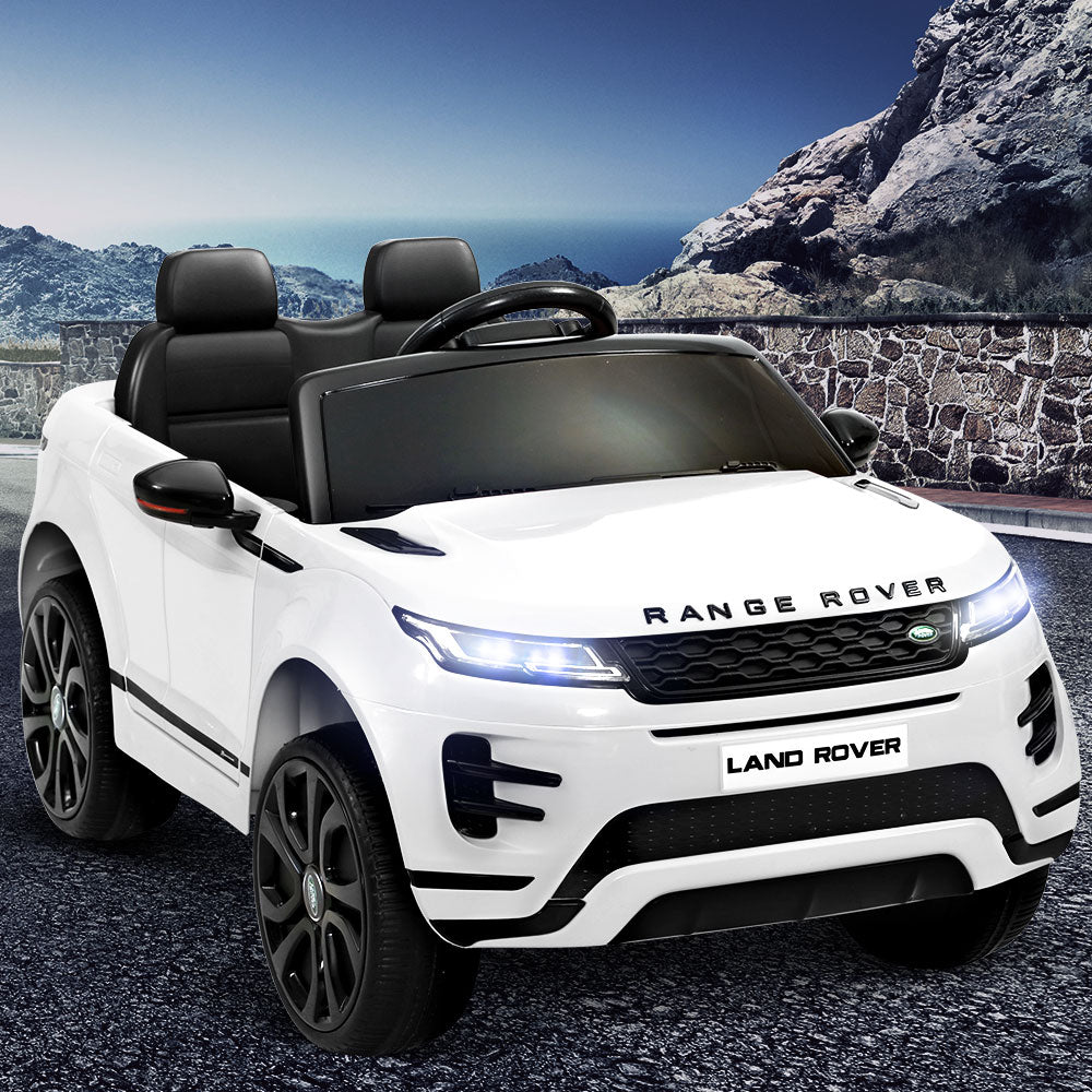 Kids Electric Ride On Car Land Rover Licensed Toy Cars Remote 12V Battery White Secondary image