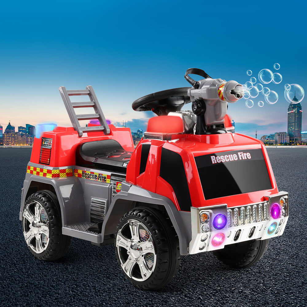 Rigo Kids Electric Ride On Car Fire Engine Fighting Truck Toy Cars 6V Red Secondary image