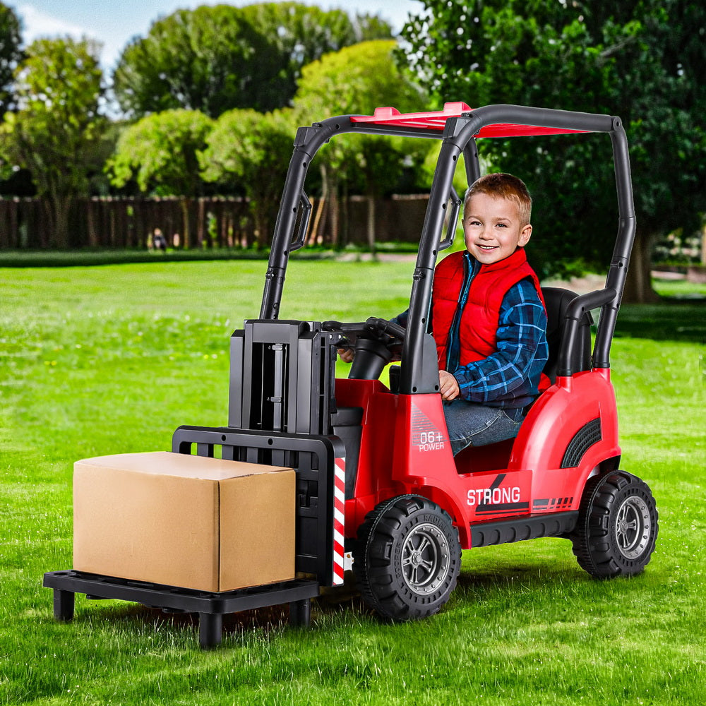 Rigo Kids Electric Ride On Car Forklift Loader Toys Cars Horn Remote 12V Red Secondary image