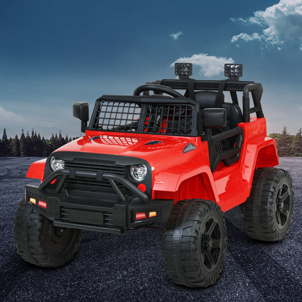 Rigo Kids Electric Ride On Car Jeep Toy Cars Remote 12V Red Secondary image