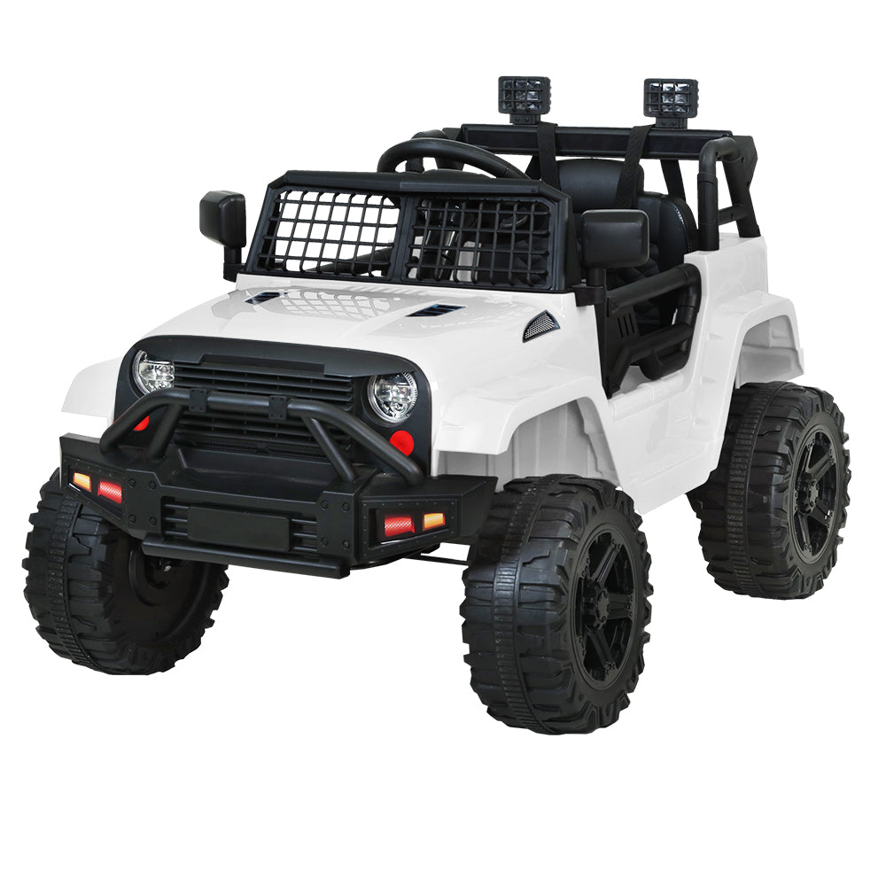 Rigo Kids Electric Ride On Car Jeep Toy Cars Remote 12V White Main image