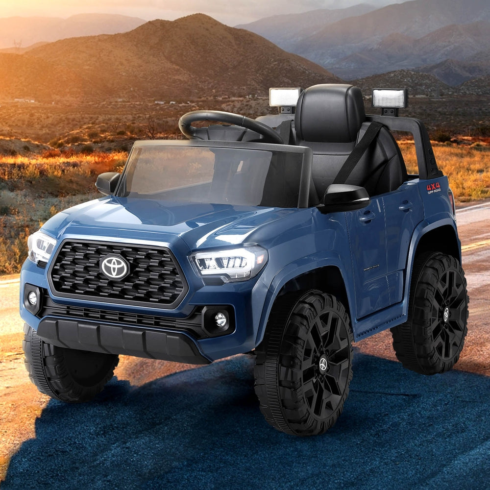 Kids Electric Ride On Car Toyota Tacoma Off Road Jeep Toy Cars Remote 12V Blue Secondary image
