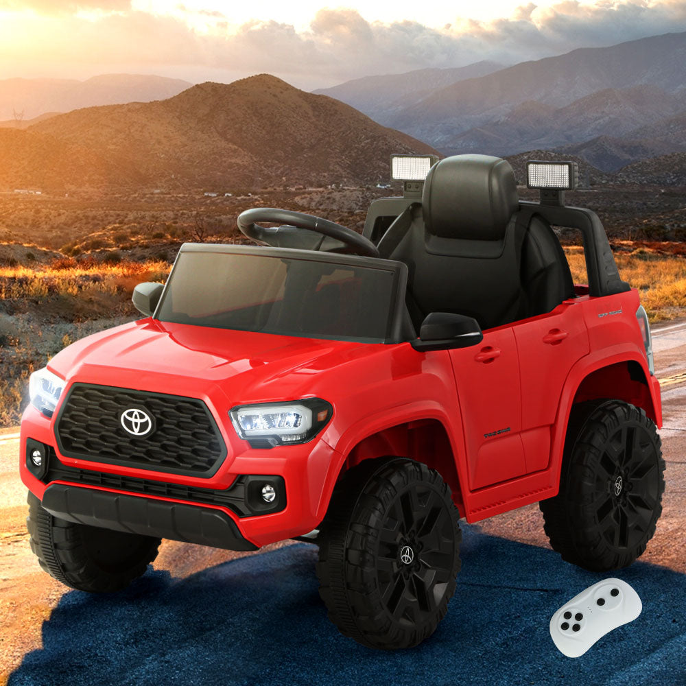 Kids Electric Ride On Car Toyota Tacoma Off Road Jeep Toy Cars Remote 12V Red Secondary image