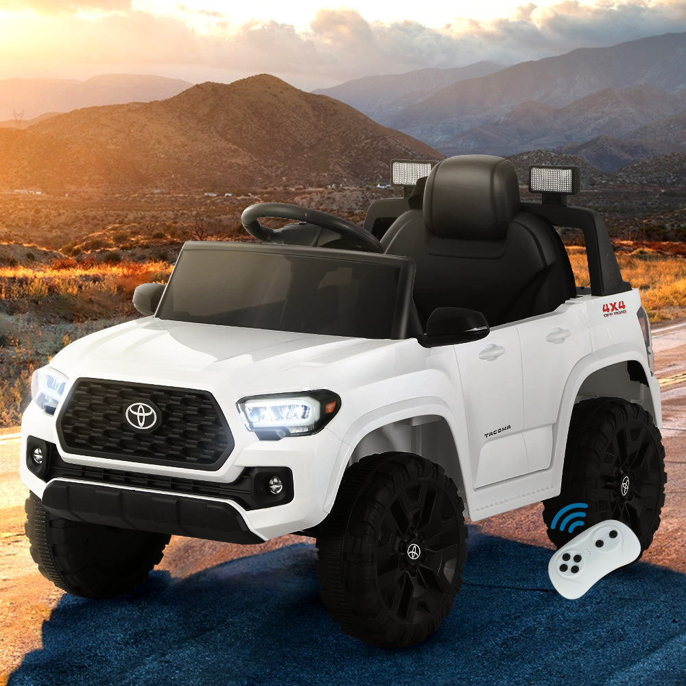 Kids Electric Ride On Car Toyota Tacoma Off Road Jeep Toy Cars Remote 12V Whte Secondary image