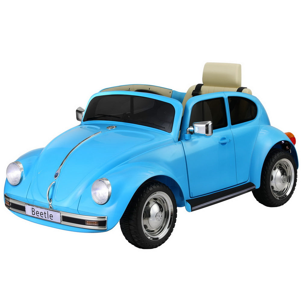 Kids Ride On Car Licensed Volkswagen Beetle Electric Toys Horn Remote 6V Blue Main image