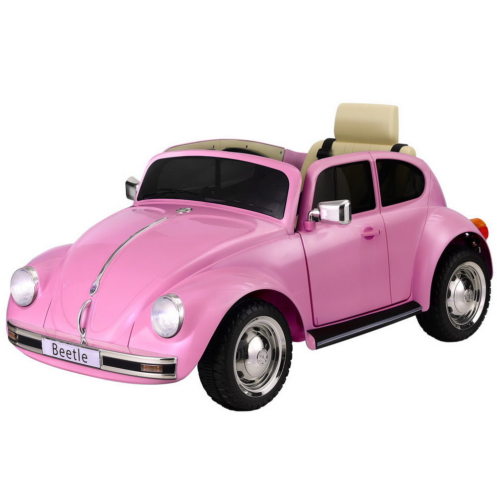 Kids Ride On Car Licensed Volkswagen Beetle Electric Toys Horn Remote 6V Pink Main image