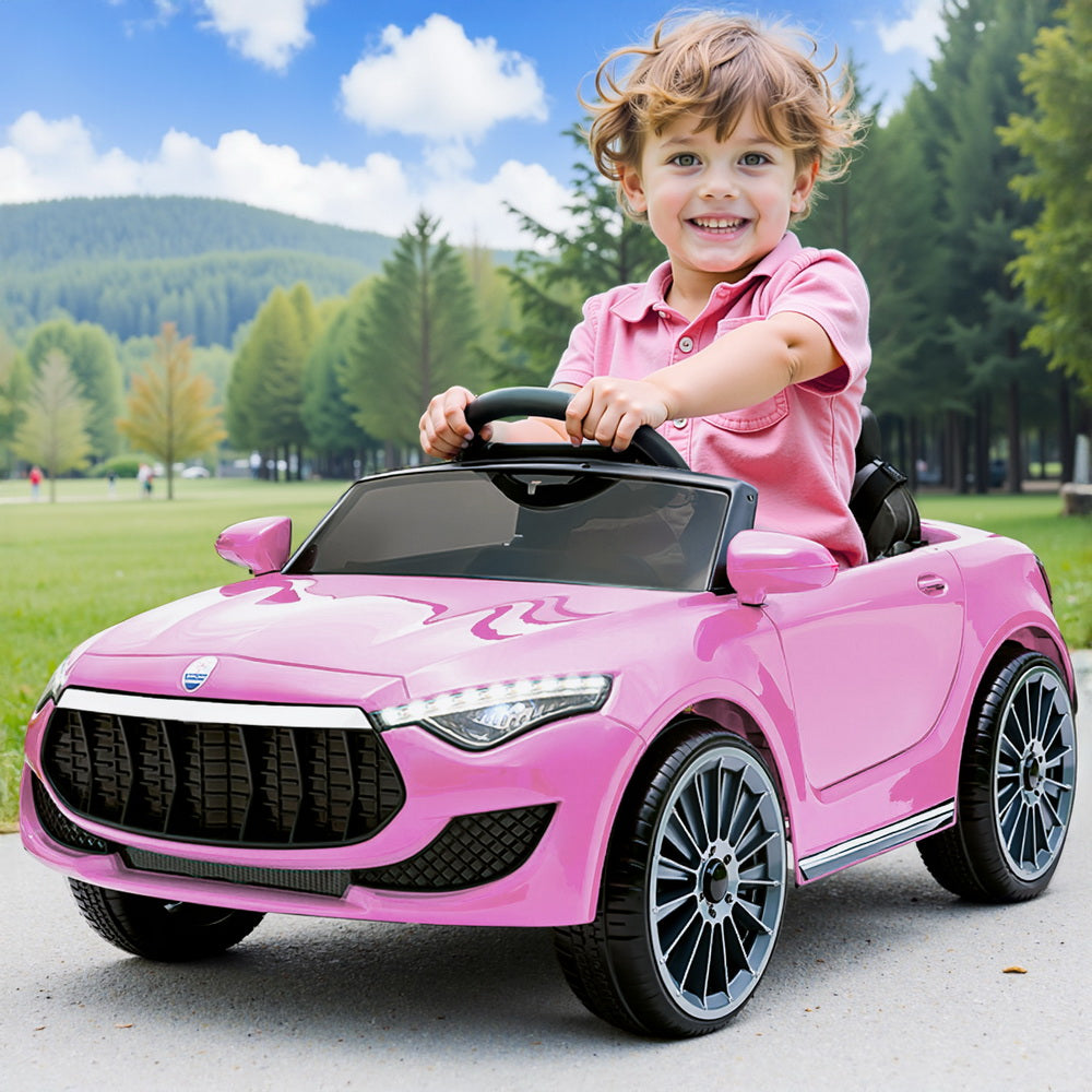Rigo Kids Electric Ride On Car Toys Cars Headlight Music Remote Control 12V Pink Secondary image
