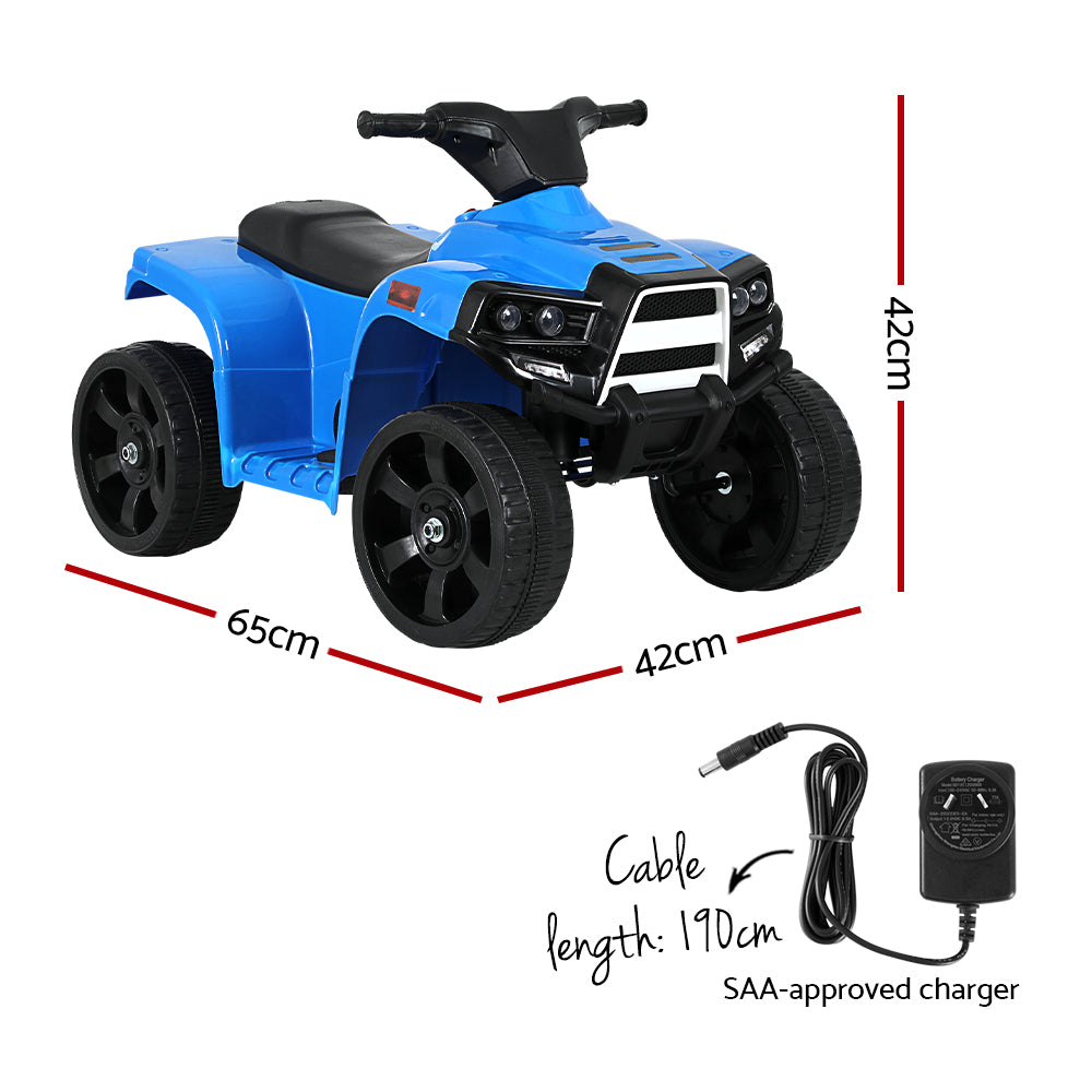 Rigo Kids Ride On ATV Quad Motorbike Car 4 Wheeler Electric Toys Battery Blue Secondary image