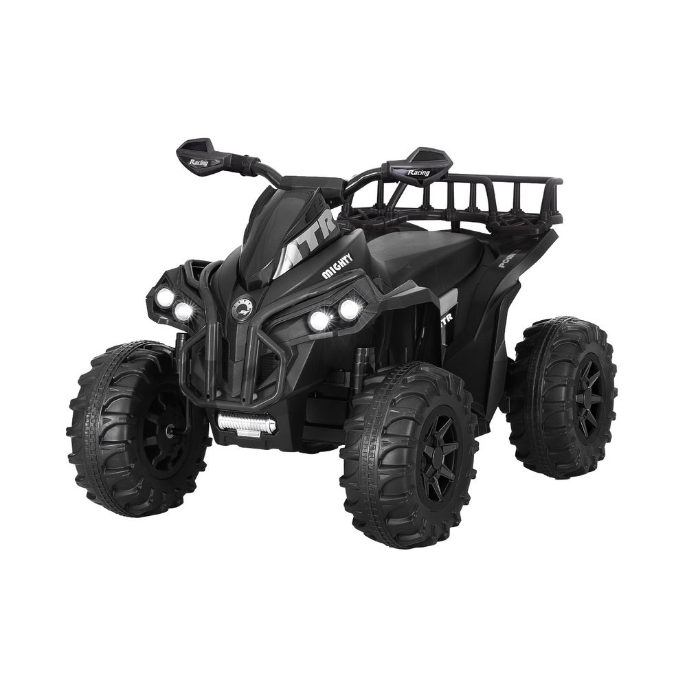 Rigo Kids Ride On Car ATV Quad Motorbike Storage Rack Electric Toys 12V Black Main image