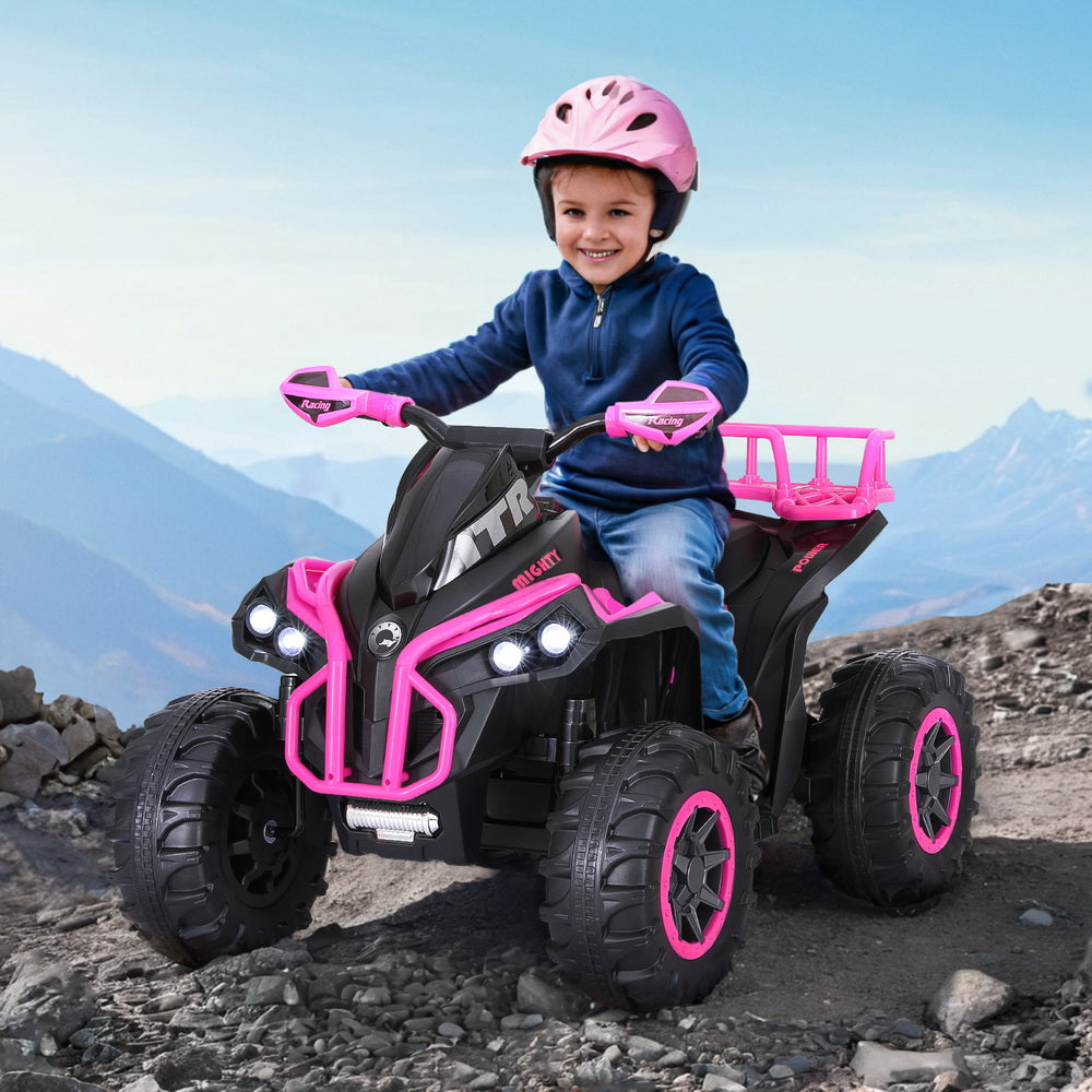 Rigo Kids Ride On Car ATV Quad Motorbike Storage Rack Electric Toys 12V Pink Secondary image