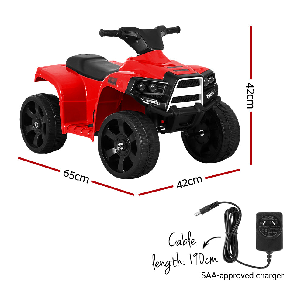 Rigo Kids Ride On ATV Quad Motorbike Car 4 Wheeler Electric Toys Battery Red Secondary image