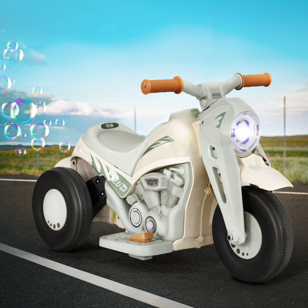 Rigo Kids Ride On Car Electric Motorcycle Motorbike with Bubble Maker Green Secondary image