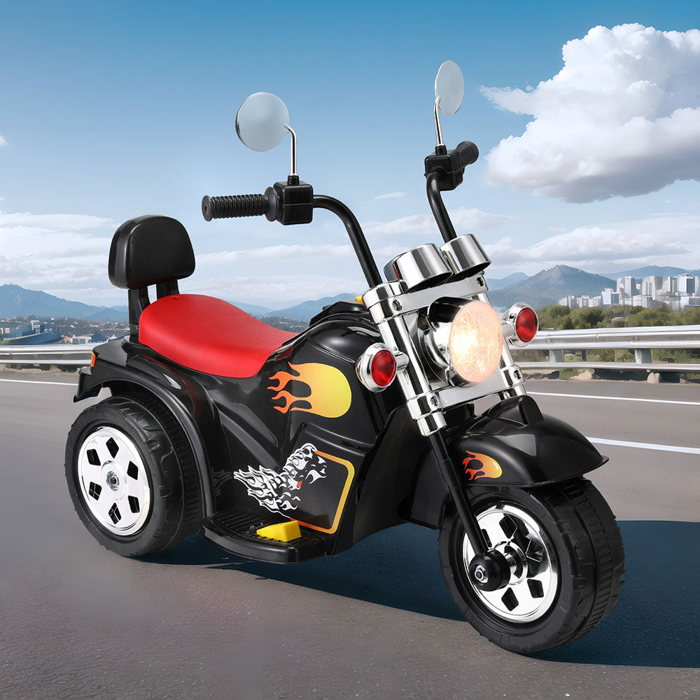 Rigo Kids Ride On Car Motorcycle Motorbike Electric Toys Horn Music 6V Black Secondary image