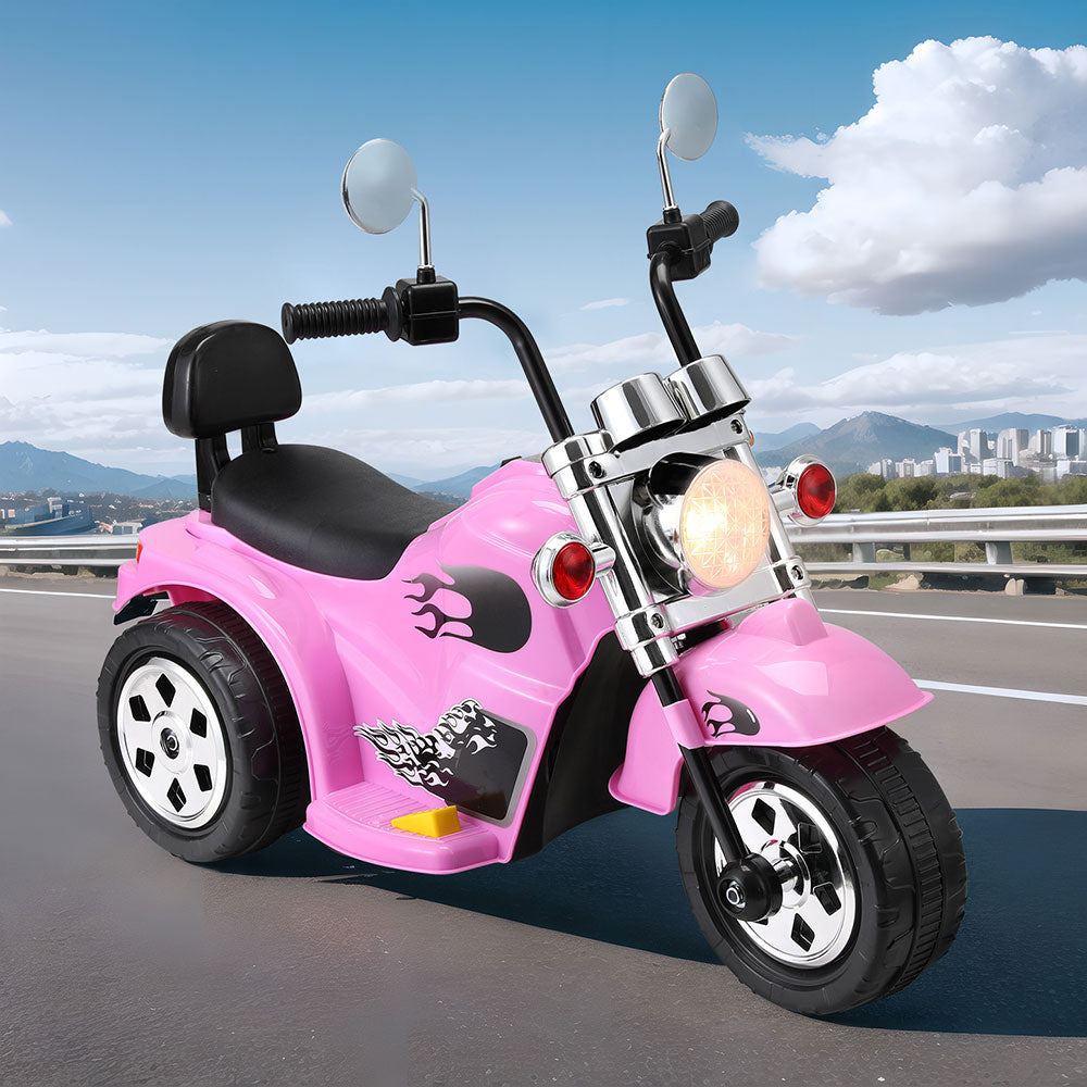 Rigo Kids Ride On Car Motorcycle Motorbike Electric Toys Horn Music 6V Pink Secondary image