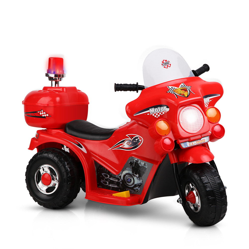 Rigo Kids Electric Ride On Police Motorcycle Motorbike 6V Battery Red Main image