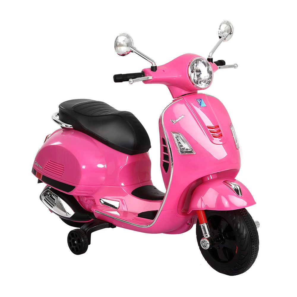 Kids Electric Ride On Car Motorcycle Motorbike Vespa Licensed GTS Pink Main image